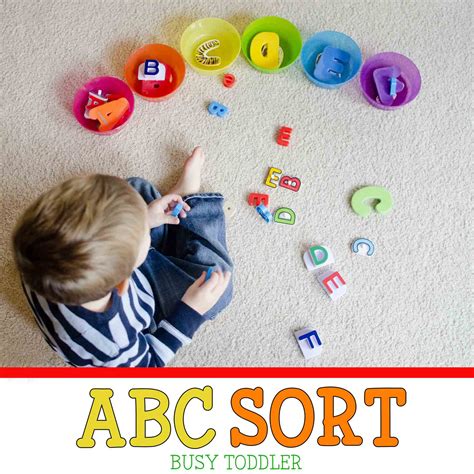 Abc Sort Toddler Literacy Activity Busy Toddler