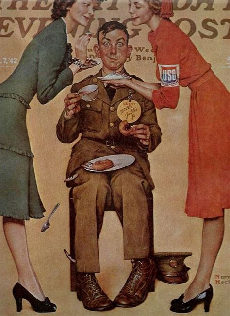 Vintage Norman Rockwell Art Willie At The Uso Saturday Evening Post
