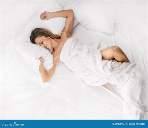 Sensual Woman Laying In Bed Stock Photo Image Of Lying Peaceful