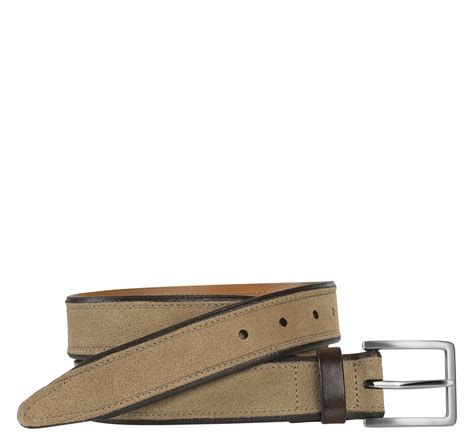 Stitched Suede Belt Johnston And Murphy
