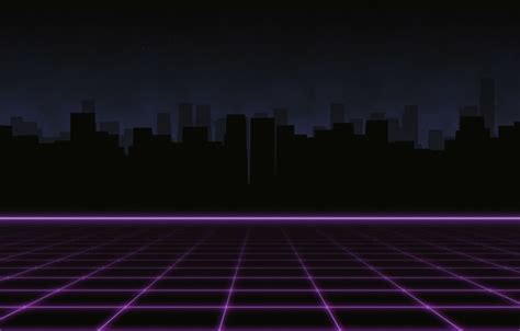 Wallpaper Music The City Silhouette Background 80s Neon 80s