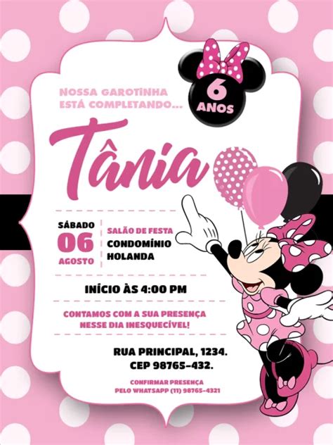 Kit Digital Minnie Rosa Convite Minie Rosa Festa Da Minnie Mouse E My XXX Hot Girl