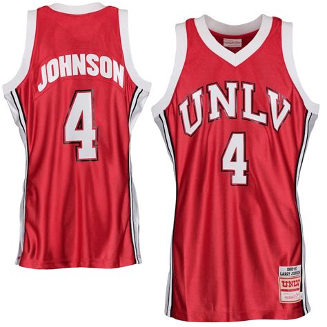 Mitchell And Ness Larry Johnson Unlv Rebels Red Authentic Basketball Jersey