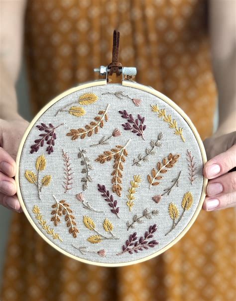 Botanical Embroidery Hoop Art