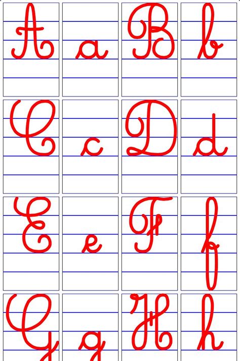El Abecedario En Letra Cursiva Mayuscula Y Minuscula Para Imprimir Cursive Letters Cursive