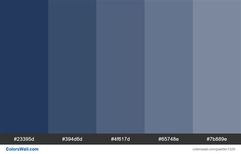 Dark Blue Tints Colours Hex Colors 23395d 394d6d 4f617d 65748e
