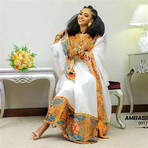 Eleni Habesha Dress Ethiopian Traditional Dress Ethiopian Dress