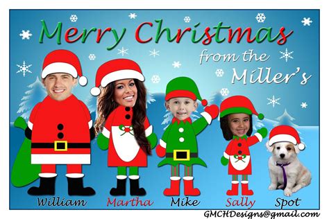 Spread the festive cheer with custom christmas cards. Unique, Fun Custom Christmas Holiday Card Personalized with family photos includ - Holiday Cards