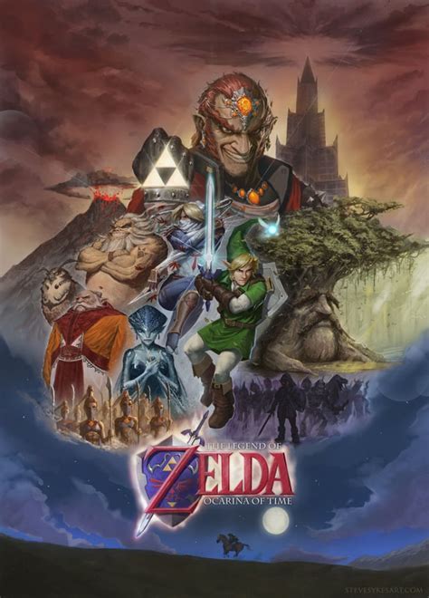 Oot Finally Finished This Ocarina Of Time Poster Ive Been Doing As A