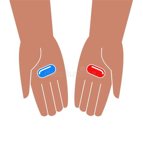 Matrix Blue Red Pill Hand Stock Illustrations Matrix Blue Red Pill