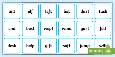 Cvcc Words Cards Cvc Words Literacy Primary Resources