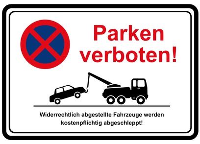 Parken verboten in der neuen begegnungszone. Parken vor / gegenüber Grundstückseinfahrten verboten