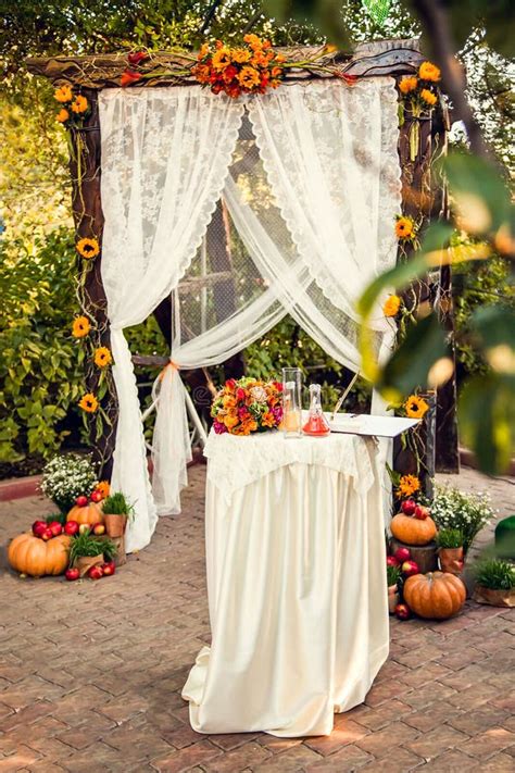 Autumn Decorations For The Wedding Ceremony Wedding Arch For Off Site