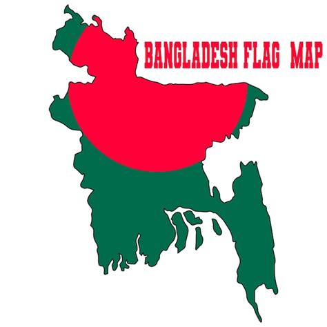 Premium Vector Bangladesh Flag Map Vector