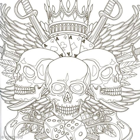 Dessin d instrument de musique. Coffret de coloriage Art Thérapie - Têtes de mort à ...