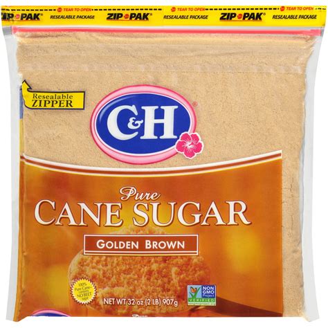 Candh Premium Pure Cane Light Brown Sugar 2 Lb