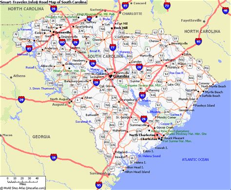 South Carolina Map Travelsfinderscom