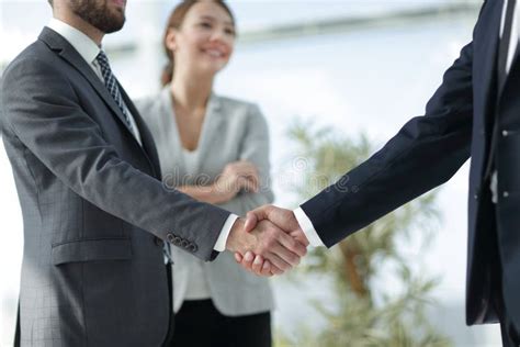 Two Business Men Shaking Hands Stock Photo Image Of Background