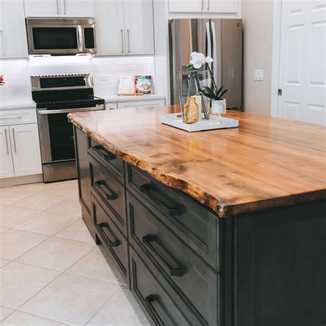Countertop With Wood Edge A Perfect Combination Of Modern And Rustic