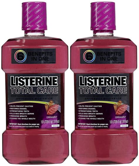 Listerine Mouthwash Total Care Anticavity Cinnamint Pack Of 2