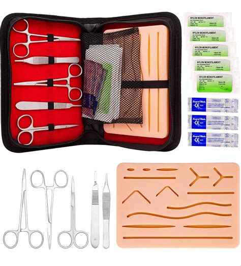 Suture Kit Emergency First Aid Practice Pad Student Supply Sutures
