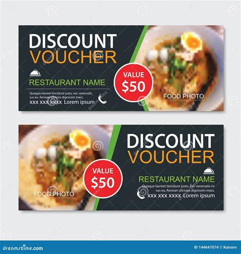 Discount T Voucher Asian Food Template Design Noodles Set Stock