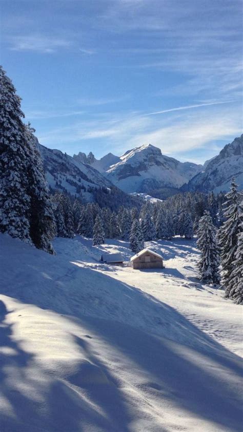 Switzerland Winter Scenery Scenery