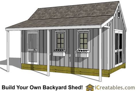 12x20 Garden Shed Plans Shed With Porch Wood Shed Plans Diy Shed Plans