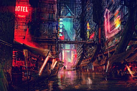 2560x1700 Science Fiction Cyberpunk Futuristic City Digital Art 4k