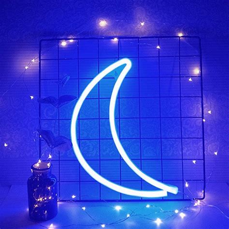 Moon LED Signs Neon Lights For Wall Decor USB Or Battery Neon Sign Neon Signs For Bedroom Light