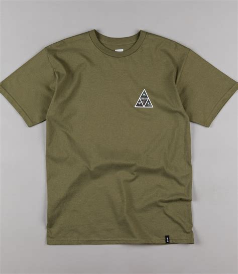 Huf Muted Military Triple Triangle T Shirt Military Flatspot
