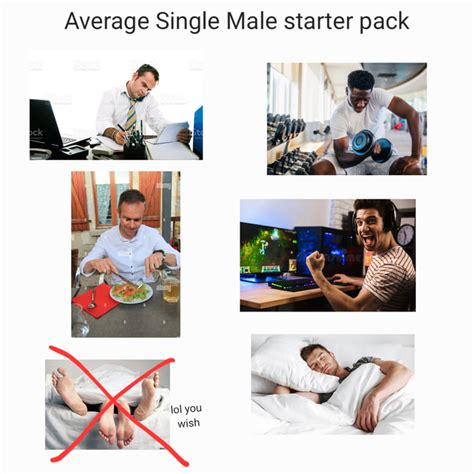 Average Single Male Starter Pack 9gag