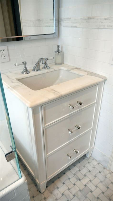 D bathroom vanity in white with cultured marble vanity top in white with white sink. W 77th St, Prewar, NY, NY : Kitchen Renovation : Bath NYC ...
