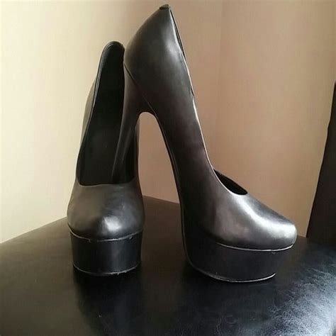 jessica simpson platform heel heels platform heels black leather