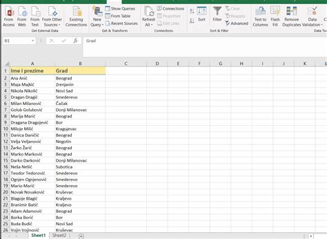 Kako Izvu I Jedinstvene Podatke Iz Liste Podataka U Excelu