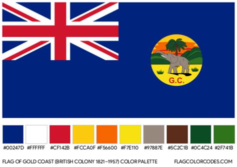 Gold Coast British Colony 18211957 Flag Color Codes