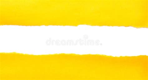 Yellow Torn Paper Stock Photo Image Of Isolated Scroll 18029804