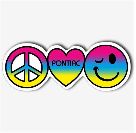 Peace Love Happiness Camp Sticker