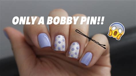 How To Nail Art Using Only A Bobby Pin Youtube