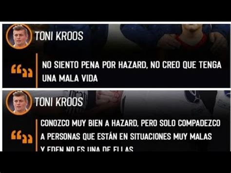 KROOS Y CARLO ANCELOTTI HAN HABLADO SOBRE LA SITUACIÓN DE EDEN HAZARD