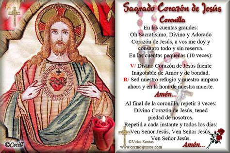 Vidas Santas Coronilla Al Sagrado Corazón De Jesús