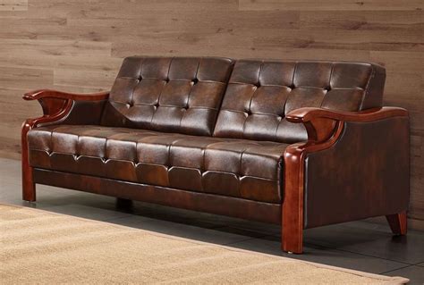 Get it as soon as fri, jul 9. Antique Wood Frame Leather Sofa Set | Furniture Provider | Yuanrich