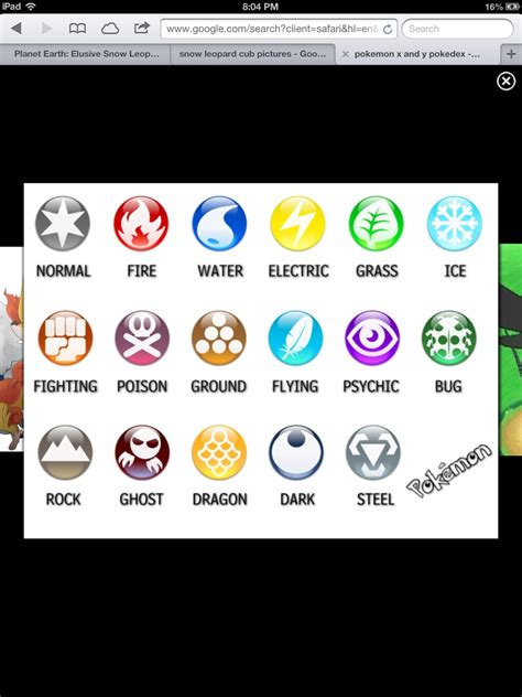 Pokemon Types And Pokemon Included