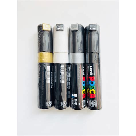 Uni Posca Marker Set Of 4 Markers Assorted Color Pc 8k 8 Mm 0315