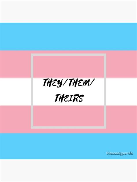 Trans Flag Pronouns Theythemtheirs Sticker For Sale By