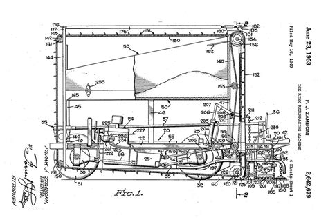 Patent For Ice Resurfacer Issued To Frank J Zamboni Zamboni