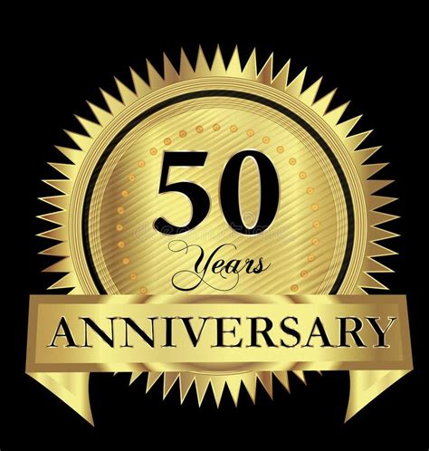 10 Años Del Aniversario Del Oro Del Sello Del Logotipo De Diseño Del