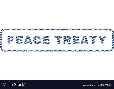 peace treaty textile stamp royalty free vector image