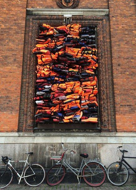 ai weiwei believes americans still have to fight for democracy artwork life jacket copenhagen