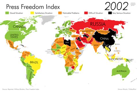These Maps Show The Best And Worst Countries For Journalists And How
